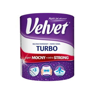 RĘCZNIK PAPIEROWY VELVET TURBO STRONG A'1