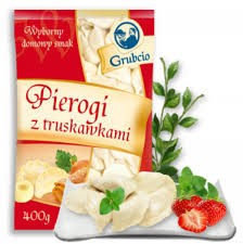 PIEROGI Z TRUSKAWKAMI MROŻONE 400G GRUBCIO