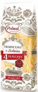 MAKARON TRADYCYJNY KLUSKI 4-JAJ 250G POLMAK