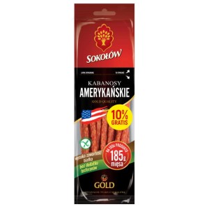 GOLD KABANOSY AMERYKAŃSKIE 100G SOKOŁÓW