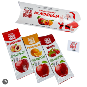 SMAKOŁYKI 3 OWOCOWE PRZEKĄSKI + TATUAŻ 48G PORCJA DOBRA