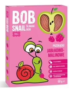 PRZEKĄSKA ROLL JABŁ MALINA B/C B/GLUT 60G BOB SNAIL
