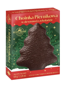 PIERNIKI CHOINKA W DESEROWEJ CZEKOLADZIE 64G KOPERNIK BN