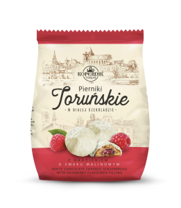 PIERNIKI TORUŃSKIE W BIAŁEJ CZEK MALINA 150G KOPERNIK BN