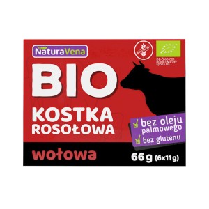 KOSTKI WOŁOWE BEZGLUTENOWE BIO 6*11G 66G NATURAVENA