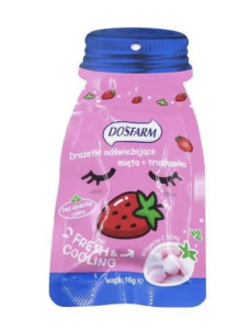 DRAŻETKI TRUSKAWKA MIĘTA 15G DOSFARM