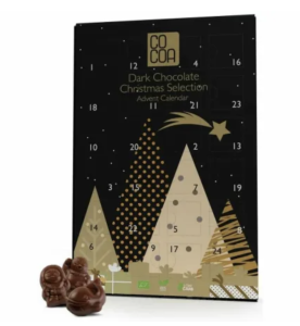 KALENDARZ ADWENTOWY CZEKOLADA CIEMNA 70% BIO 180G COCOA