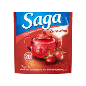 HERBATA SAGA DZIKA RÓŻA I ŻURAWINA 20*1,7G