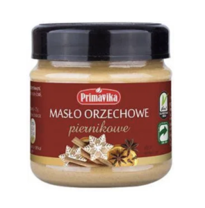 MASŁO ORZECHOWE PIERNIKOWE B/GLUT 185G PRIMAVIKA