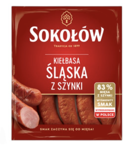 KIEŁBASA ŚLĄSKA Z SZYNKI 500G SOKOŁÓW