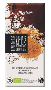 CZEKOLADA MLECZNA SŁONY KARMEL BIO 100G MEYBONA