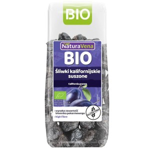 ŚLIWKI KALIFORNIJSKIE SUSZONE B/GLUT BIO 200G NATURAVENA