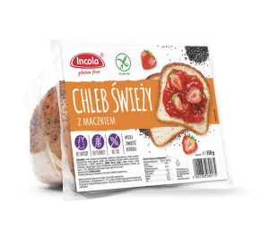 CHLEB ŚWIEŻY Z MACZKIEM B/GLUT 350G INCOLA