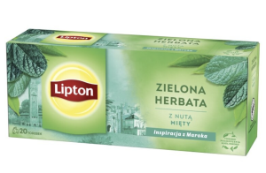 HERBATA EXP LIPTON ZIELONA Z NUTĄ MIETY 20 TB UNILEVER