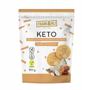 CIASTECZKA KETO SŁONY KARMEL B/C 90G FRANK&OLI