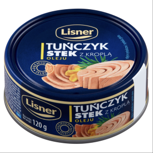 TUŃCZYK STEK OLEJ 120G LISNER