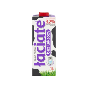 MLEKO UHT ŁACIATE BEZ LAKTOZY 3,2% 1L MLEKPOL