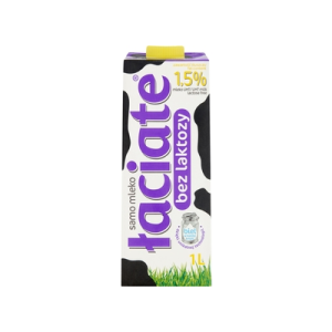 MLEKO UHT ŁACIATE BEZ LAKTOZY 1,5% 1L MLEKPOL