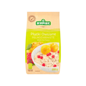 PŁATKI OWSIANE PEŁNOZIARNISTE 200G KUPIEC