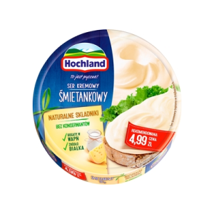 SER TOPIONY ŚMIETANKOWY KRĄŻEK 180G HOCHLAND