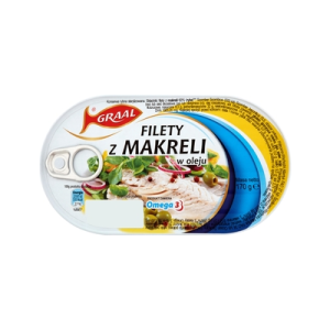 FILETY Z MAKRELI W OLEJU 170G GRAAL