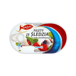 FILETY ŚLEDZIOWE SOS POMIDOROWY 170G GRAAL