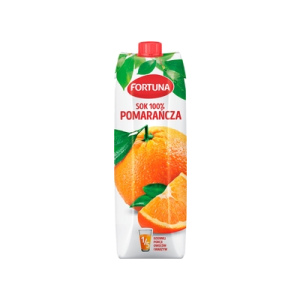 SOK FORTUNA 1L POMARAŃCZA 100% KART AGROS