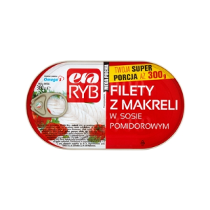 FILETY Z MAKRELI W POMIDORACH 300G ERARYB