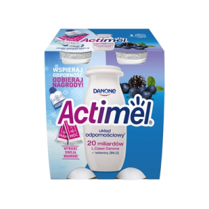 JOGURT ACTIMEL JAGODA JEŻYNA 4*100G DANONE