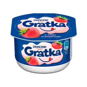 JOGURT GRATKA TRUSKAWKOWA 115G DANONE