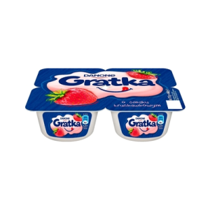 GRATKA TRUSKAWKA 4*115G DANONE