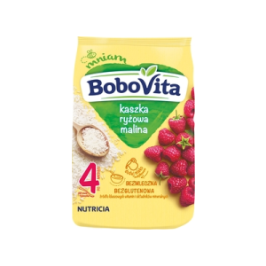 KASZKA BOBOVITA RYŻOWA Z MALINAMI 5MC 180G