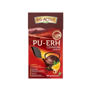 HERBATA BIG ACTIVE LIŚĆ PU-ERH CYTR 100G KART