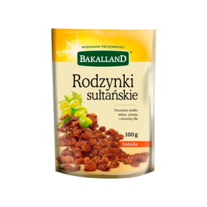 RODZYNKI SUŁTAŃSKIE 100G BAKALLAND