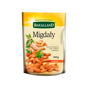MIGDAŁY KALIFORNIJSKIE 100G BAKALLAND