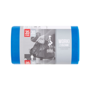 WORKI N/ŚM Z USZAMI LDPE 35L A'30 NIEB