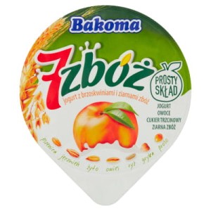 JOGURT OWOC 7 ZBÓŻ BRZOSKWINA 150G BAKOMA