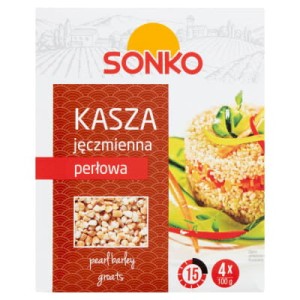 KASZA JĘCZMIENNA PERŁOWA 4*100G SONKO