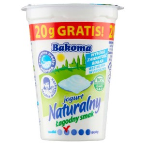 JOGURT NATURALNY ŁAGODNY 2%TŁ 150G BAKOMA