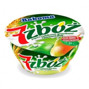 JOGURT OWOC 7 ZBÓŻ JABŁKO GRUSZKA 150G BAKOMA
