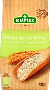 KASZA JĘCZMIENNA PERŁOWA ŚREDNIA 400G KUPIEC