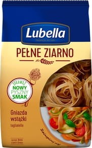 MAKARON PEŁNE ZIARNO GNIAZ WSTĄŻ 5 ZBOŻ 400G LUBELLA