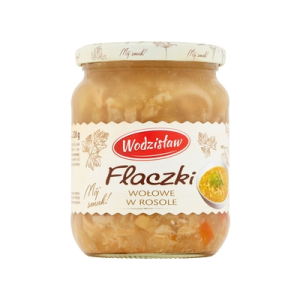 FLAKI WOŁOWE W ROSOLE 500G WODZISŁAW