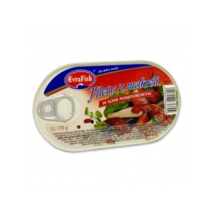 FILETY Z MAKRELI W POMIDORACH 170G EVRA