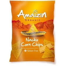 CHIPSY NACHOS KUKUR SEROWE B/GLUT BIO 150G AMAIZIN