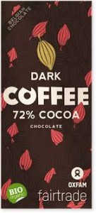 CZEKOLADA GORZKA Z KAWAŁ KAWY BIO 100G FAIR TRADE