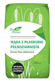 MĄKA Z PŁASKURKI PEŁNOZIARNISTA BIO 500G BIO PLAN